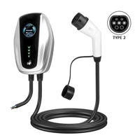 Nueva Estación de Carga para Vehículos Eléctricos de 7kW Tipo 2, Montada en Pared, con Tarjeta RFID, IP65, Cargador de Pared para Vehículos Eléctricos, OCPP 32A, Uso Comercial y Doméstico Inteligente