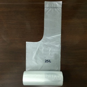 HC Star <b>Sealing</b> T Shirt Trash <b>Bag</b> Custom Eight-Fold HDPE Vest Garbage <b>Bag</b> Roll PE Plastic Bottom Gusset <b>Bag</b> for Supermarket Use - Product Image 1