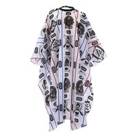 Cape de Coiffeur Professionnelle en Nylon Imperméable, Tablier de Barbier pour Salon de Coiffure et Rasage, Réglable