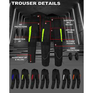 Bacca Moto vêtements de course pour hommes CE approuvé imperméable Cordura veste pantalon gants en cuir caractéristiques de protection pour motos - Product Image 4