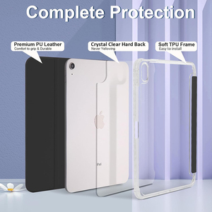 Étui pour iPad A16 11e génération 11 pouces 2025 et iPad 10e génération 10,9 pouces <span class=keywords><strong>2022</strong></span>, coque rigide en acrylique avec support pour stylet, dos transparent - Product Image 3