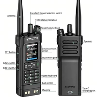 Radio analogique 10W haute puissance pour UV32 Tri-bande, 6 réceptions, GPS longue portée, batterie 2000-2500mAh, chargement Type-C, service OEM
