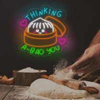 Enseigne néon LED en acrylique sur le thème des dim sum, motifs de paniers à raviolis pour restaurant asiatique, salon de thé, affichage commercial pour les prises de commandes à emporter