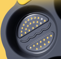 Moule à muffins en silicone 6 cavités, moule à pain à hamburger, antiadhésif, qualité alimentaire, résistant à la chaleur, passe au lave-vaisselle