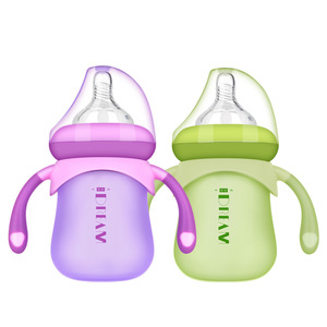 Biberón de Vidrio Termosensible de Boca Ancha con Asa, Diseño Anti Cólicos para Recién Nacidos, 160ml 240ml, con Pajita y Boquilla - Product Image 5