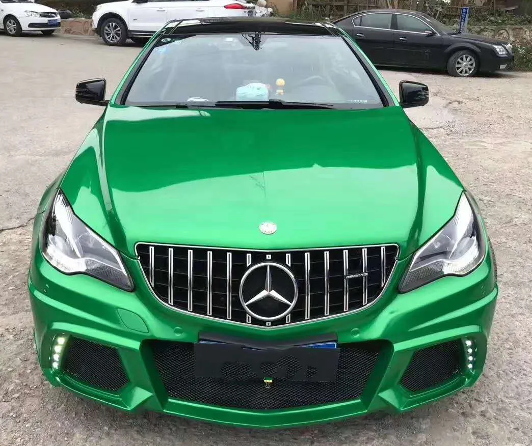 Matte/Gloss Metallic Chrome Car Wrap Heavy Metal Flame Green color car vinyl wrap