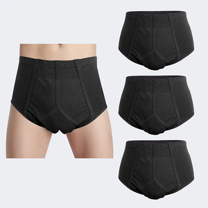 Sous-vêtements urinaires réutilisables pour hommes, culottes de soins, culottes portables en tissu pour hommes - Product Image 4