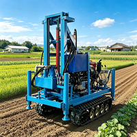 MIKTON MKD-180L Foreuse de puits d'eau sur chenilles diesel 180m avec pompe et moteur, portable pour l'alimentation du bétail des ranchs