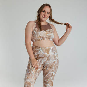 Ensemble de yoga taille haute personnalisable OEM direct d'usine vêtements de sport XL Leggings et soutien-gorge en maille extensible pour vêtements de sport décontractés - Product Image 1