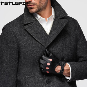 Cut And Sew Wool Blend <b>Pea</b> <b>Coat</b> <b>Men</b> Charcoal Grey Double Breasted Notched Lapel Windbreaker Streetwear Manufacturers Bulk - Product Image 4