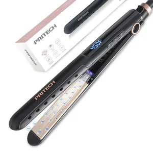 PRITECH Hanging Loop PTC Heat Element Ceramic Straightening Curling Iron Ionic Hair Straightener for Travel