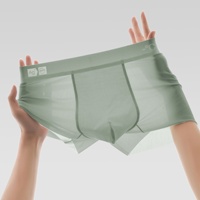 Caleçons Boxers Homme Antibactériens 7A à Ions d'Argent Dégradé, Respirants, Séchage Rapide, Haute Élasticité, Tendance, en Nylon et Coton, ODM