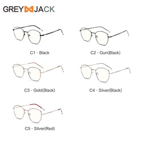 Montures de lunettes de vue unisexes œil de chat en acier inoxydable, monture complète, protection anti-lumière bleue, lentilles AC 66020OP - Product Image 5