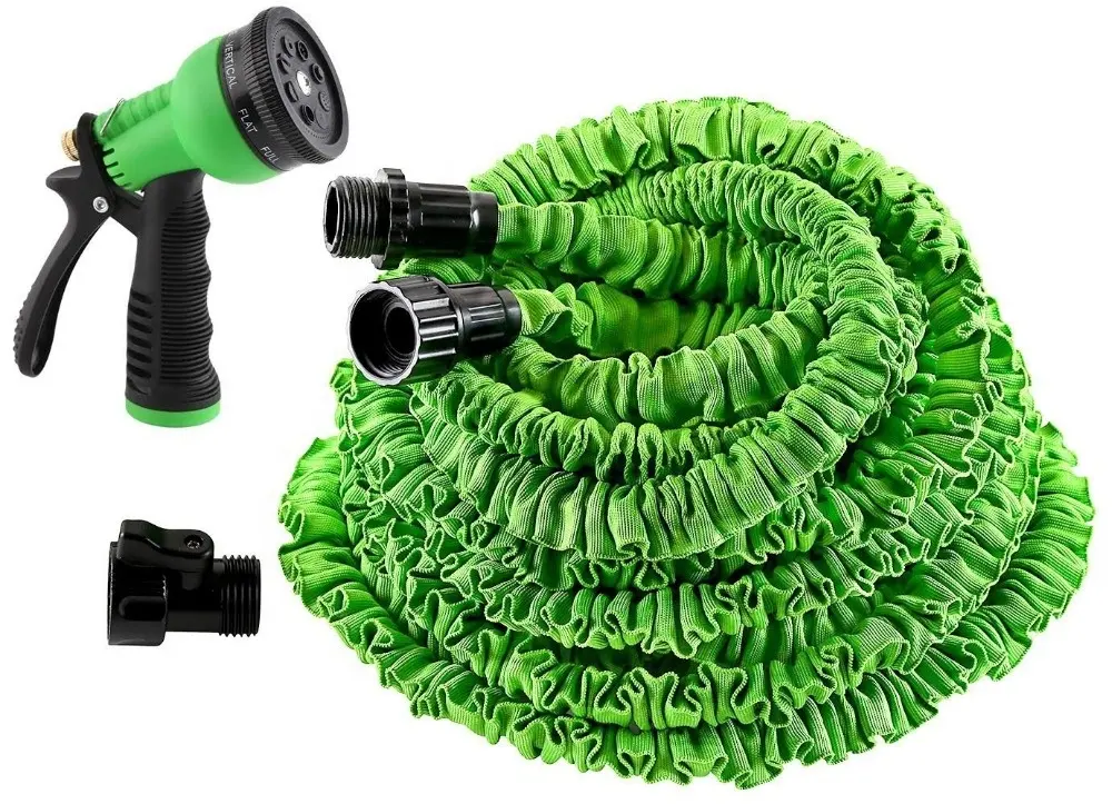 Custom Size Color Pipe With Spray Gun Expandable Garden Hose High Quality Watering Spray Gun With 8 Patterns