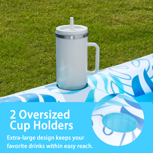 Skimboard Inflable Piscina con Portavasos Flotador Fila Estera Piscina Salón Flotador Cama de Bronceado Inflable Piscina de Bronceado - Product Image 6