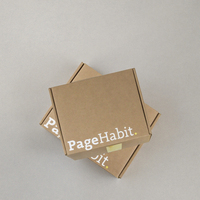 Boîte d'emballage pliable en carton ondulé avec logo personnalisé imprimé en relief, emballage plat, découpe à la presse, avec doublure en éponge pour artisanat et cadeaux