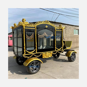 Vehículo de Transporte Especial de Diseño Moderno, Carroza Fúnebre Negra Dorada, Remolque para Funerales - Product Image 1