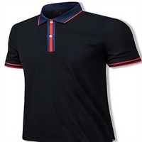 Chemise décontractée à manches courtes pour homme, col en V, coupe classique, vêtements de sport, séchage rapide, polyester/coton, imprimée sur mesure
