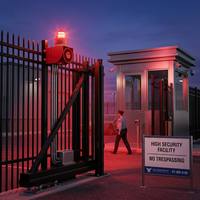 Alarma de Seguridad Industrial de Alto Rendimiento con Microondas de Inducción, Sirena de Advertencia con Luz Estroboscópica de 120dB para la Seguridad en Muelles de Carga