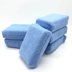 Microfiber Car Detailing Care Rectangular <strong>Cloth</strong> <strong>Nano</strong> Ceramic Coating Cleaning Applicator Sponge Waxing Sponge Cleaning Pad
