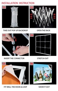 AOZHAN Premium Straight <strong>Popup</strong> Stands Aluminum Tela 10x10ft 3x4 <strong>Backdrop</strong> Display POP up Display Stand PoP up Display Stand - Product Image 2