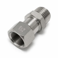 Adaptateur pivotant droit en acier inoxydable 304 BSPP BSPT, filetage mâle-femelle 1/2 pouce, forgé à froid, lisse, raccords de tuyauterie haute pression