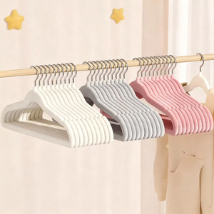 Flocked Clothes Hanger Non Slip Rectangle Hook Type For Children Baby Clothing Storage Drying Household Use - Product Image 5