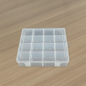 Transparent Plastic Storage Box 16 Compartments Rectangular Desktop Organizer for Beads Jewelry Fishing Gear Tools - Product Image 4