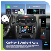 Autoradio Android Podofo 6,2 pouces 4+64G, écran IPS, CarPlay/Android Auto sans fil, GPS, FM, RDS, AI DSP, BT pour Peugeot/Citroën