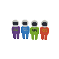 Clé USB humanoïde en caoutchouc souple Logo personnalisé en relief en PVC Clé USB promotionnelle