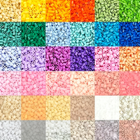 Mini perles à repasser 10g en sachet, kit de perles EVA 221 couleurs, kit de bricolage artisanal 2,6 mm, gamme complète de couleurs