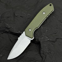 Couteau de camping multi-usage de haute qualité pour l'extérieur, lame droite compacte 14c28n 60-61HRC avec manche G10 pour le bricolage et l'OEM