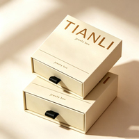 Boîte à bijoux en carton rigide personnalisée avec logo, pour bagues et colliers, avec ruban en soie, vente en gros