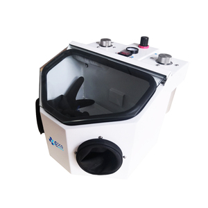 Machine de sablage <span class=keywords><strong>dentaire</strong></span> professionnelle à double stylo électrique, double réservoir, avec port de visualisation en verre et interrupteur au pied pour laboratoire <span class=keywords><strong>dentaire</strong></span> - Product Image 2