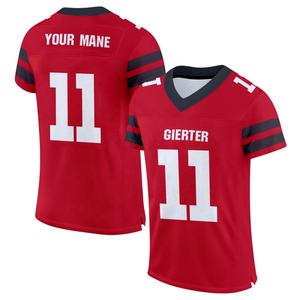 最新の製作所高品質カスタム昇華アメリカンフットボールジャージープラスサイズの男性レトロアメリカンフットボールウェア - Product Image 2