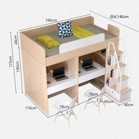 Modernes, Schönes Design Umweltfreundliches Holz-MDF Einzelbett Schlafzimmermöbel Kinder Hochbett