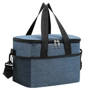 इंसुलेटेड शोल्डर कूल बैग पोर्टेबल वाटरप्रूफ ऑक्सफोर्ड कूलर लंच बैग फूड के लिए सॉफ्ट पुन: प्रयोज्य थर्मल बैग