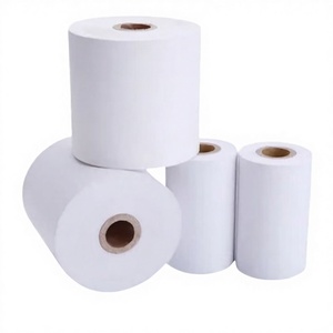 BPA-free Cashier Thermal Specialty <b>Paper</b> 100pcs PVC Coated Single Side White Color 57*40mm POS Use - Product Image 3