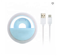 Lampu cincin Led swafoto dapat diisi ulang, untuk ponsel Laptop Ipaid, alat kamera Selfie lampu cincin Selfi