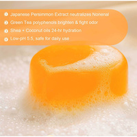 Savon au kaki purifiant et déodorant pour le corps, naturel, doux, aux extraits de thé vert, adapté à tous les types de peau