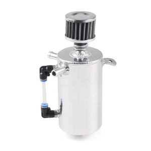 신형 유니버설 알루미늄 연료 탱크 0.5L 오일 캐치 캔 브리더 필터 포함 - Product Image 3