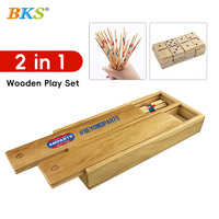 Juego de Mikado de Madera Colorido BKS, Juguete Educativo para Niños de 5 a 7 Años, Divertidos Palillos en Caja, Diseño Personalizado, Unisex
