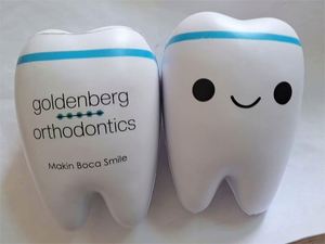 Pu <b>Foam</b> <b>Shape</b> Ball Imprint Logo Tooth Stress Reliever Squeeze Toys <b>for</b> Business Promotion - Product Image 3