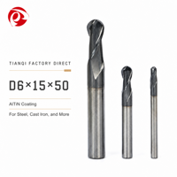 Outils Lucas, fraises 3D en alliage tungstène-cobalt, revêtement AlTiN, 55HRC, 2 cannelures, fraiseuse CNC, ODM OEM, fraise à face