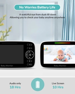 Smart 2024 Vente à Chaud 4.3 Pouces Moniteur Vidéo pour Bébé Audio Bidirectionnel <span class=keywords><strong>Longue</strong></span> <span class=keywords><strong>Portée</strong></span> Sans Fil Infrarouge Vision Nocturne Moniteur pour Bébé - Product Image 6
