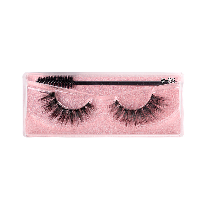 Manufacturer Supply Luxury Synthetic Eyelashes False Ripple Silk Eyelashes Russian