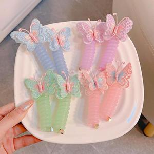 Linda Diadema con Forma de Mariposa y Flores, con Alta Elasticidad, para Mujeres y Niñas, Banda de Plástico Tipo Cable Telefónico - Product Image 4