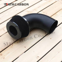 Kit de tube d'admission d'air froid en fibre de carbone sèche pré-imprégnée haute résistance Mathcarbon, résistant aux hautes températures, taille personnalisée, filtre à air à haut débit