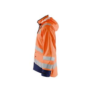 BLAKLADER - 432720055389XS Veste de pluie Hi-Vis Niveau 3 Orange/Bleu marine-EAN 7330509667095 PROTECTION CONTRE LES TEMPS - Product Image 4