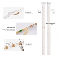 Bande LED COB RGBIC OEM/ODM 5/12/24V 5mm IP20/IP65/IP67 Étanche Angle de Faisceau 180° Intelligente Dimmable Ra90 WS2811 IC USB/Wi-Fi